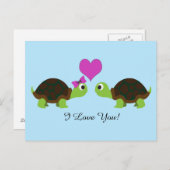 Turtle-Liebe Postkarte (Vorne/Hinten)