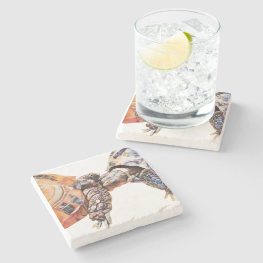 Turtle-Liebe Sie Untersetzer (Seitenansicht)