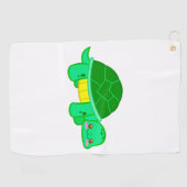 Turtle Liebe Süße Tier Golfhandtuch (Horizontal)
