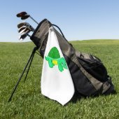 Turtle Liebe Süße Tier Golfhandtuch (Gras)