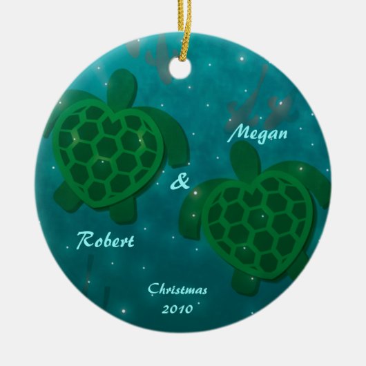 Turtle Liebe Weihnachtsschmuck (Vorne)