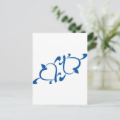 Turtle Liebe - Yin Yang Postkarte (Stehend Vorderseite)