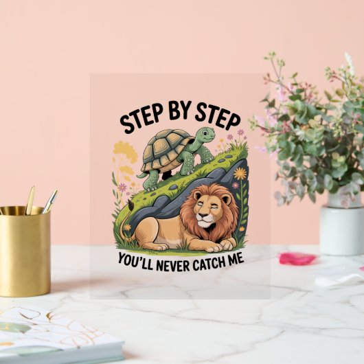 Turtle Lion Funny Acrylschild (Hochzeit)