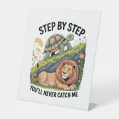 Turtle Lion Funny Sockelschild (Vorderseite)