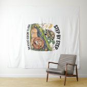 Turtle Lion Funny Wandteppich (Beispiel (Horizontal))