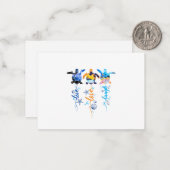 Turtle Live Liebe Laugh Mitteilungskarte (Vorderseite/Rückseite Beispiel)