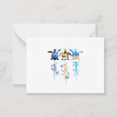 Turtle Live Liebe Laugh Mitteilungskarte (Vorderseite)