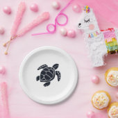 Turtle Logo Emblem Red-Eared Slider Tortoise Copy Pappteller (Party)