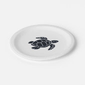 Turtle Logo Emblem Red-Eared Slider Tortoise Copy Pappteller (Schrägansicht)