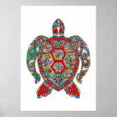 Turtle Lover Abstrakt Turtle Poster (Vorne)