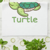 Turtle Lover Alphabet ABC Letter Turtle Geschirrtuch (Gefaltet)