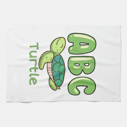 Turtle Lover Alphabet ABC Letter Turtle Geschirrtuch (Horizontal)