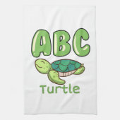Turtle Lover Alphabet ABC Letter Turtle Geschirrtuch (Vertikal)