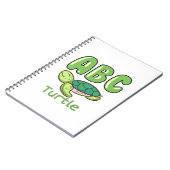 Turtle Lover Alphabet ABC Letter Turtle Notizblock (Linke Seite)