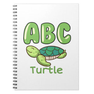 Turtle Lover Alphabet ABC Letter Turtle Notizblock