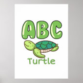 Turtle Lover Alphabet ABC Letter Turtle Poster (Vorne)