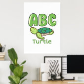 Turtle Lover Alphabet ABC Letter Turtle Poster (Heimbüro)