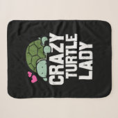 Turtle Lover | Crazy Turtle Lady Sherpadecke (Vorderseite (Horizontal))