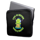 Turtle Lover | Das Leben ist besser mit einer Schi Laptopschutzhülle (Vorderseite Links)