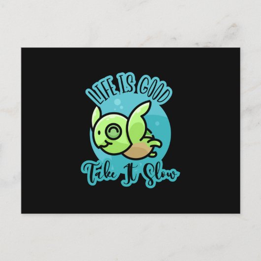 Turtle Lover | Das Leben ist gut mit einer Schildk Postkarte (Vorderseite)