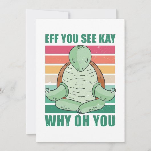 Turtle Lover EFF Sie sehen Kay Why You Save The Date (Vorderseite)