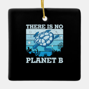 Turtle Lover   Es gibt keinen Planeten B Keramikornament
