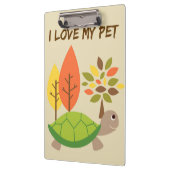 Turtle Lover I Liebe Meine Turtle Klemmbrett (Links)