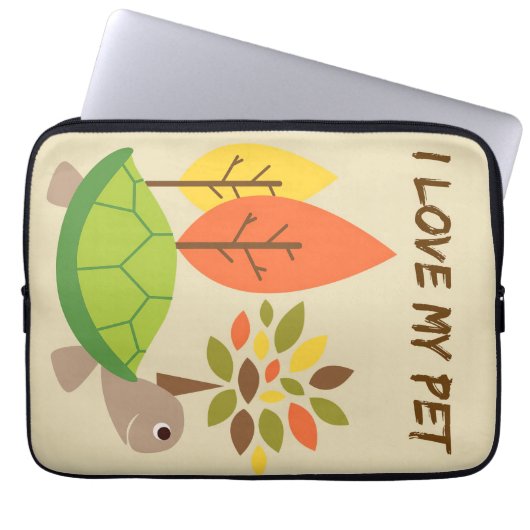 Turtle Lover I Liebe Meine Turtle Laptopschutzhülle (Vorderseite)