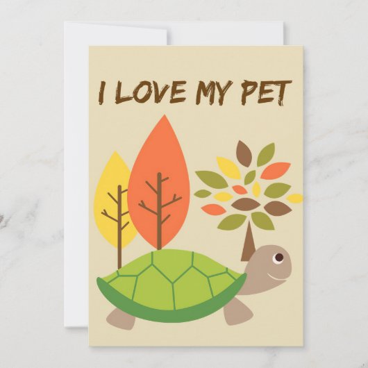 Turtle Lover I Liebe Meine Turtle Save The Date (Vorderseite)
