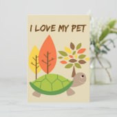 Turtle Lover I Liebe Meine Turtle Save The Date (Stehend Vorderseite)