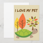 Turtle Lover I Liebe Meine Turtle Save The Date (Vorne/Hinten)