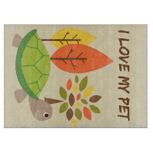 Turtle Lover I Liebe Meine Turtle Schneidebrett (Vorderseite)