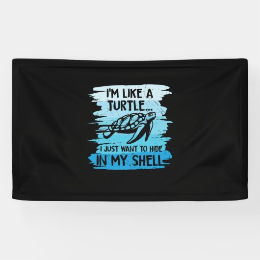 Turtle Lover | Ich bin wie eine Schildkröte Banner (Horizontal)