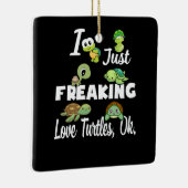 Turtle Lover | Ich friere Liebe Schildkröte Ok. Keramikornament (Rechts)