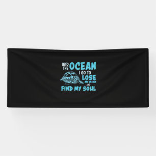 Turtle Lover In den Ozean Banner