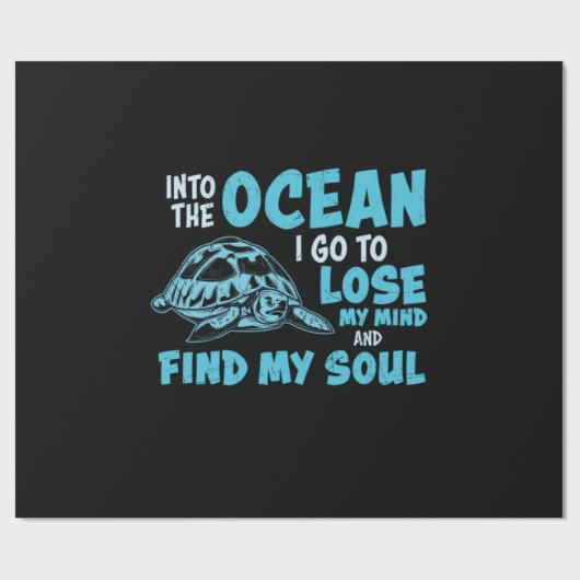 Turtle Lover | In den Ozean Geschenkpapier (Flach)