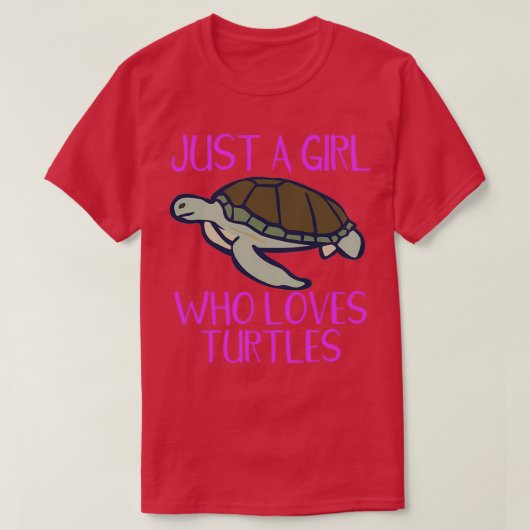 Turtle Lover Just A Girl Who Lieben Turtles Island T-Shirt (Design vorne)