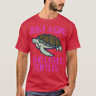 Turtle Lover Just A Girl Who Lieben Turtles Island T-Shirt