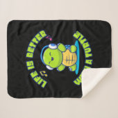 Turtle Lover | Life Is Better With A Turtle Sherpadecke (Vorderseite (Horizontal))