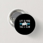Turtle Lover Life Is Good Button (Vorne & Hinten)