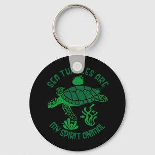 Turtle Lover   Meeresschildkröten sind mein Geist Schlüsselanhänger