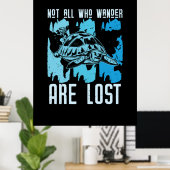 Turtle Lover Not All Who Wander Are Lost Poster (Heimbüro)