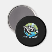 Turtle Lover | Rettet den Planeten Magnet (Vorderseite/Rückseite)