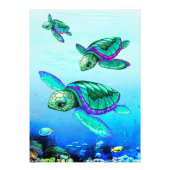 Turtle Lover Sea Turtles Dance Fotodruck (Vorne)