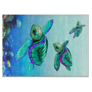 Turtle Lover Sea Turtles Dance Schneidebrett