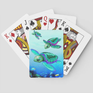 Turtle Lover Sea Turtles Dance Spielkarten