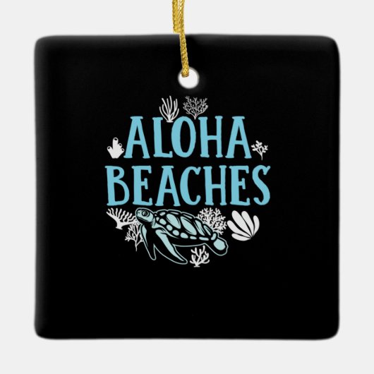 Turtle Lover | Strände von Aloha Keramikornament (Vorderseite)