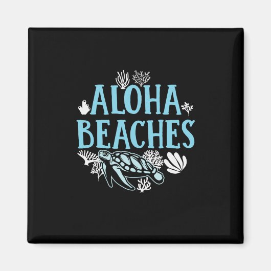 Turtle Lover | Strände von Aloha Magnet (Vorne)
