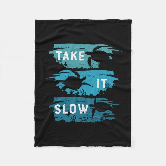 Turtle Lover | Take It Slow Fleecedecke (Vorderseite)