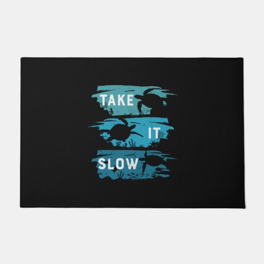 Turtle Lover | Take It Slow Fußmatte (Vorderseite)